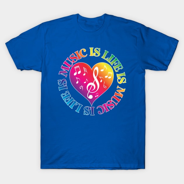 Music Is Life (Circle) T-Shirt by BRAVOMAXXX